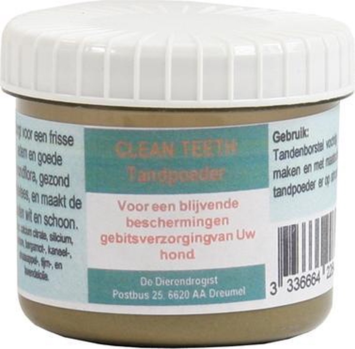 Dierendrogist navulling tandpoeder - 50 gr - 1 stuks