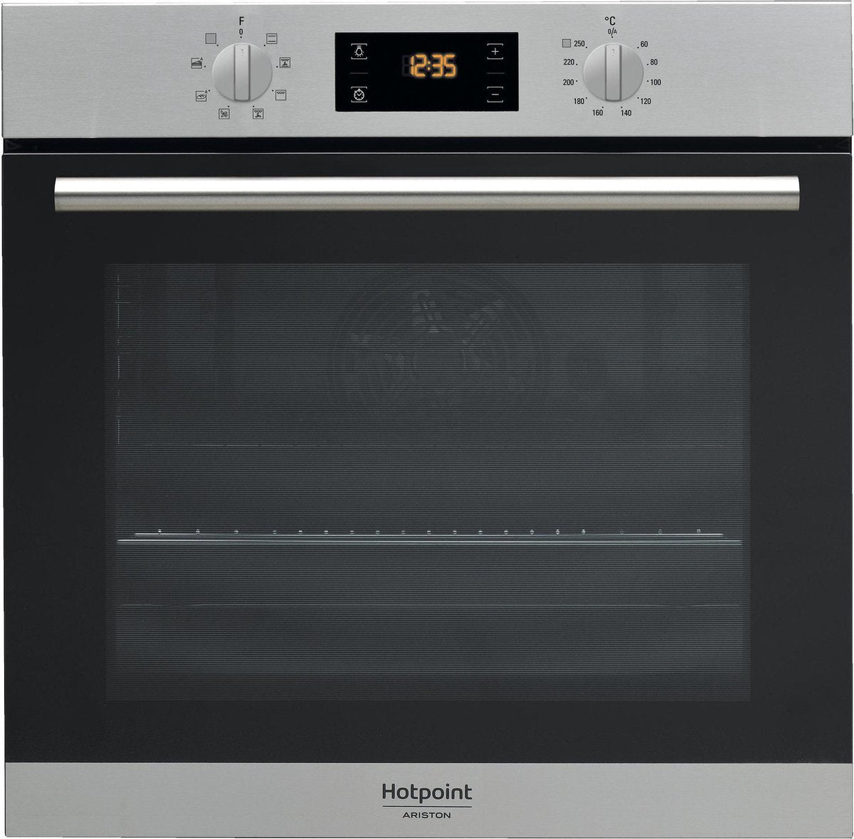 HOTPOINT FA2 540 P IX HA - Ingebouwde elektrische multifunctionele oven - Roterende warmte - 66L - Pyrolyse - Roestvrij staal
