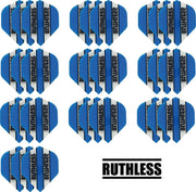 deDartshop 10 Sets (30 stuks) Ruthless flights Multipack - Aqua - darts flights
