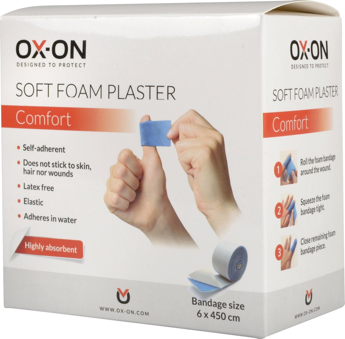 OX-ON soft foam 4.5 m x 6 cm - pleister - schuimverband