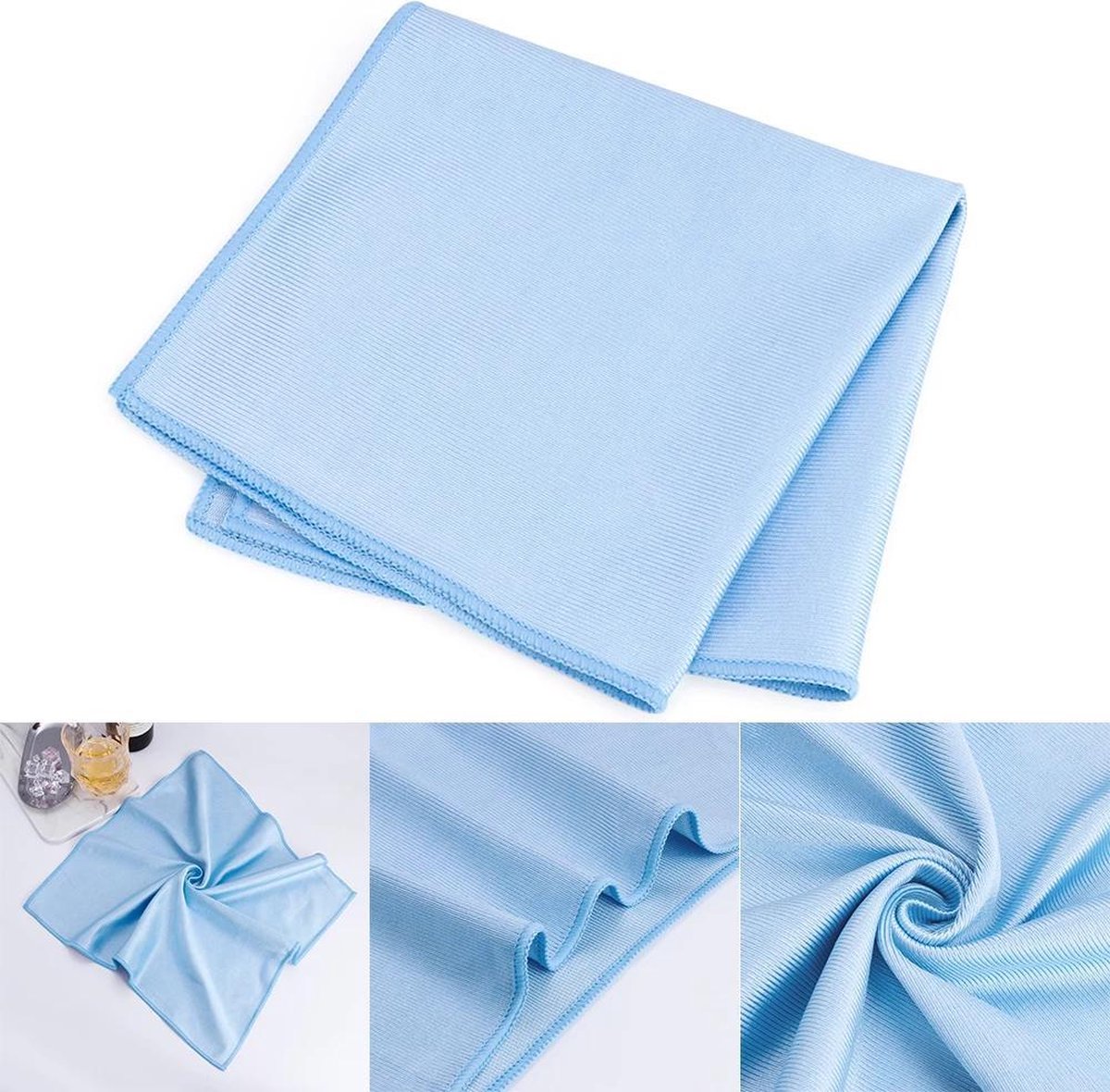 Gadgetpoint | Microvezel doeken | Schoonmaakdoek | Poetsdoek | Autodoek | Keukendoeken | Set van 2 | Blauw