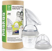 Haakaa Silicone borstkolf met flesspeen 160 ml Grijs 3e generatie