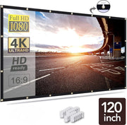 Membeli® 120 inch Beamer Scherm Projectiescherm - Projector Scherm Uitrekbaar en Opvouwbaar - 16:9 - Verbeterd Materiaal Beamer Doek