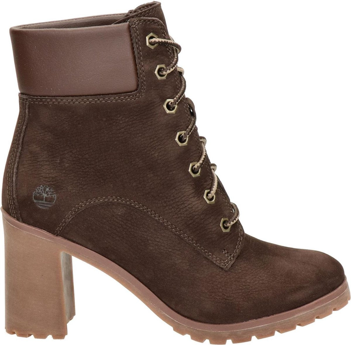 Timberland Allington dames veterboot op hak - Bruin - Maat 39