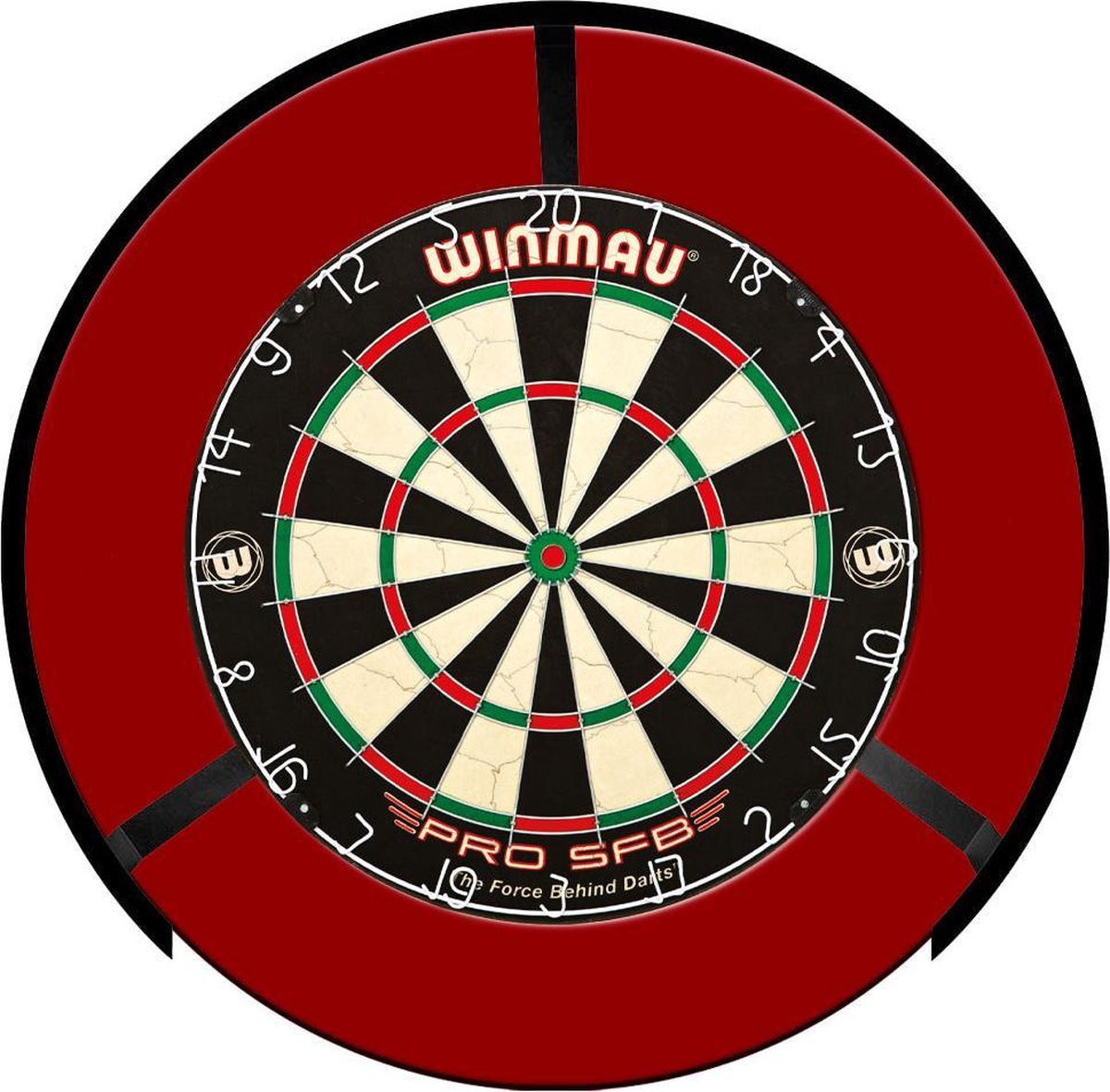 Mission Torus 270 Led Dartbord Verlichting + Rubberen Surround Rood + Pro SFB
