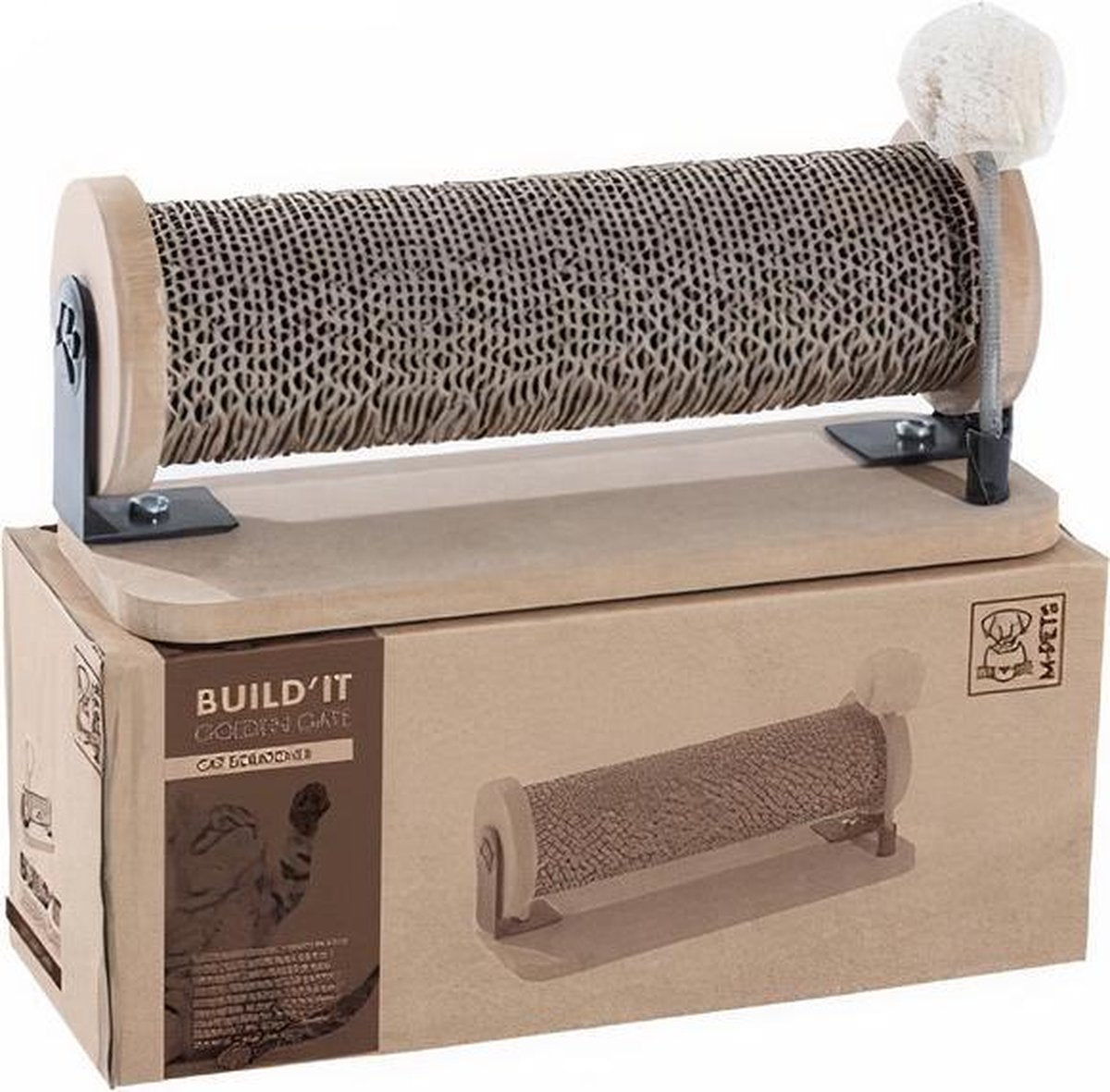 M-pets Krabplank Golden Gate 32 X 18 Cm Sisal/pluche Grijs