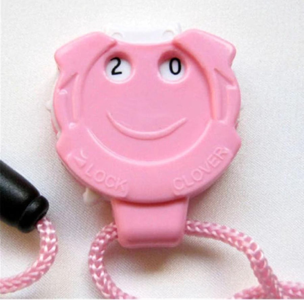 Brei en haak toerenteller met koord - grappige roze toerenteller voor breien en haken