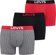 Levi Onderbroek - Maat S  - Mannen - rood/zwart/wit Logo Boxer Brief (3-pack)