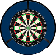 Mission Torus 270 Led Dartbord Verlichting + Rubberen Surround Blauw + Mission Axis