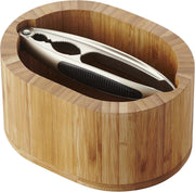 Point-Virgule Notenkraker met bamboe schaal - 16 x 12.5 x 8.5cm