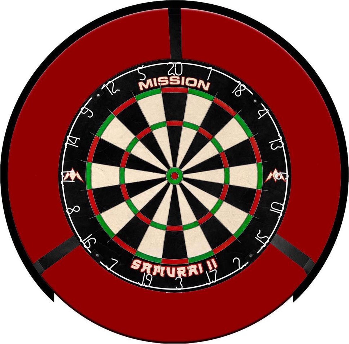 Mission Torus 270 Led Dartbord Verlichting + Rubberen Surround Rood