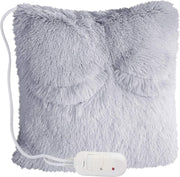 Elektrisch Kussen licht grijs 2in1 | Voetenwarmer Warmte Kussen 38 x 38 cm2 | Warmtekussen wasbaar | Elektrischkussen rug / nek / voeten | Elektrische Deken