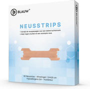 BLAUW® Neusstrips - Neuspleisters - Anti Snurk + E-book - Strips met Hypoallergene Lijm - 30 strips- Snurken - Neusstrips snurken - Anti Snurk Producten - Breathe Right - Snurk - Snurk Pleisters