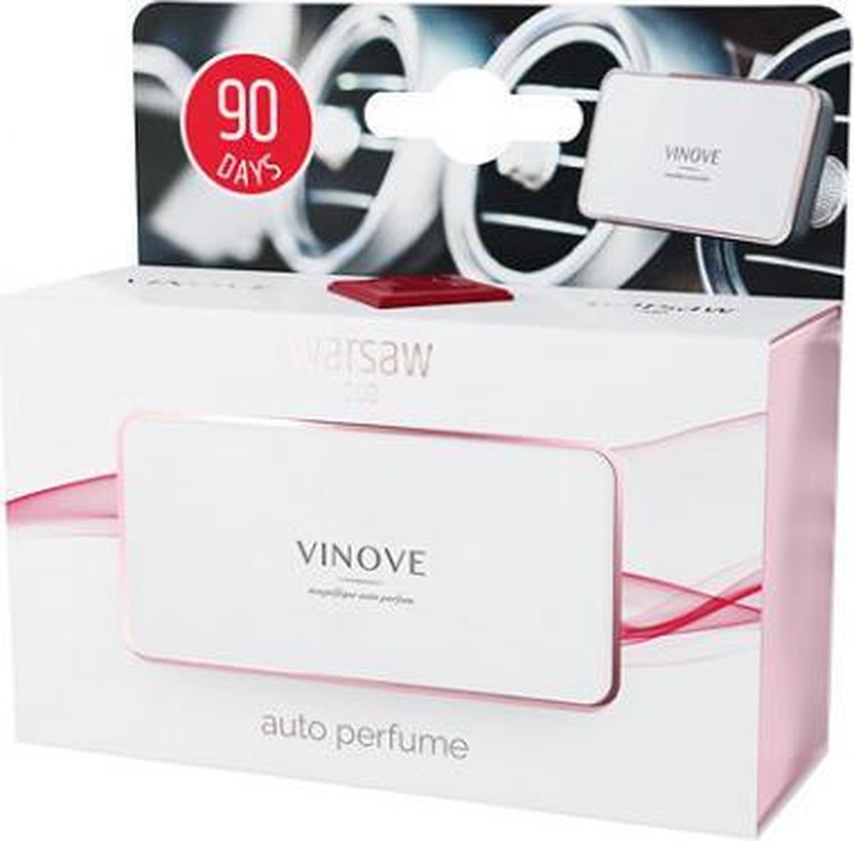 Vinove Autoparfum Warsaw - Auto luchtverfrisser - Luchtrooster bevestiging