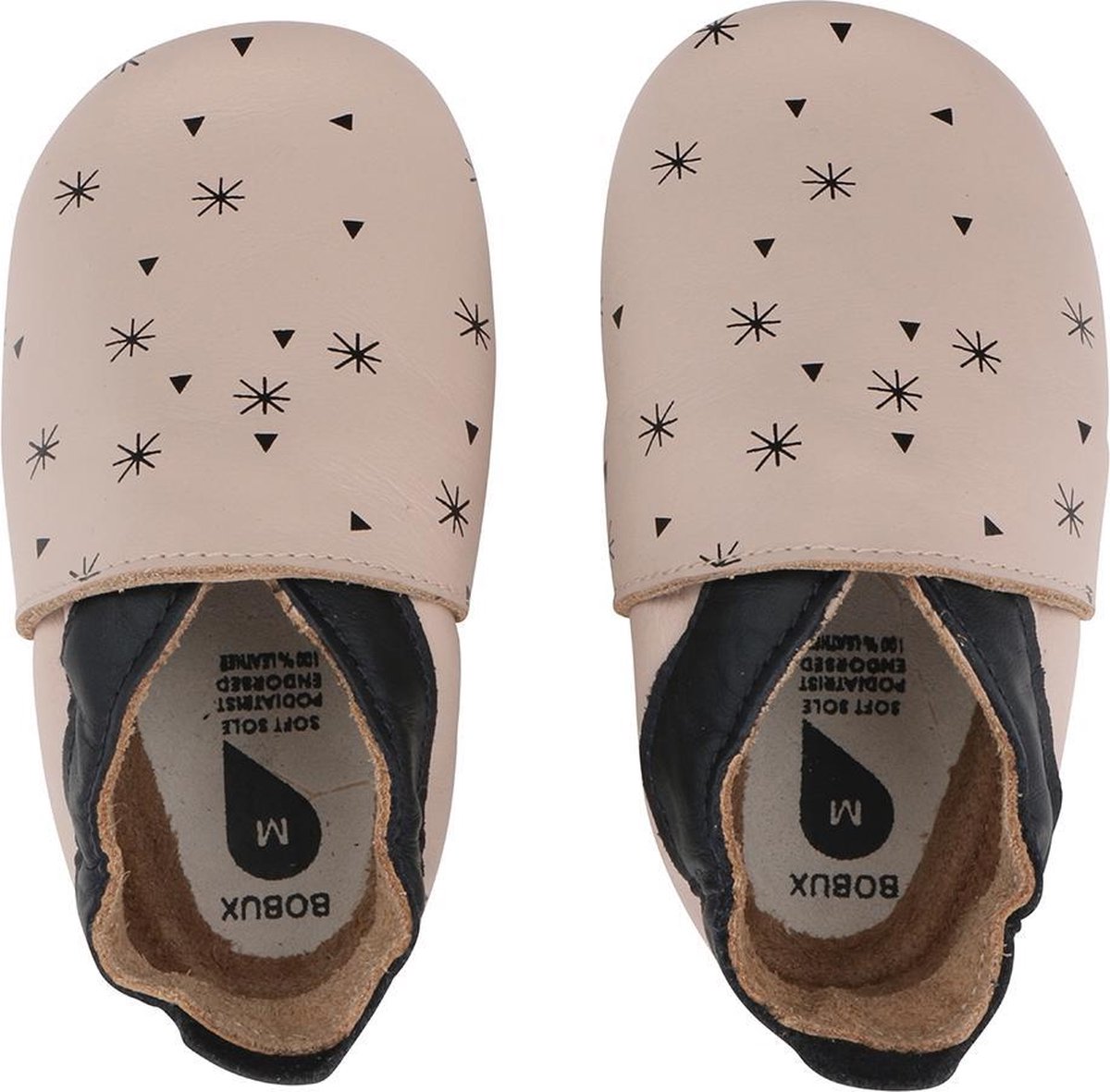 Bobux - Soft Soles - Snowflakes beige - Babyslofjes - EU 19