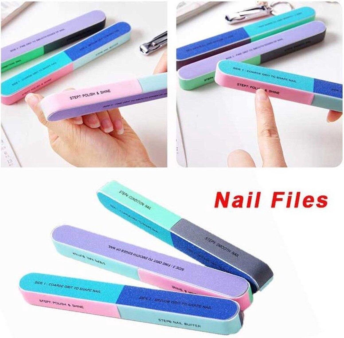 LOUZIR Nagelvijl professional 6 steps (1x)||Manicure Accessoire||Pedicure Accessoire|Nagel Verzorging