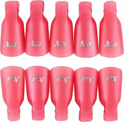 Herbruikbare nagellak remover dissolvant removal clips rose ideaal voor soak off gellak of glitter nagellak