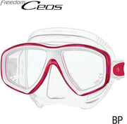 Tusa Ceos Masker transparant siliconen met roze frame