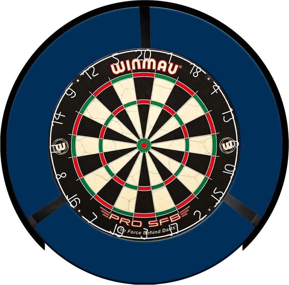 Mission Torus 270 Led Dartbord Verlichting + Rubberen Surround Blauw + Pro SFB