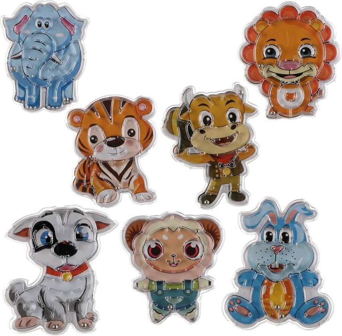12 stuks doolhof dieren spelletjes - uitdeelcadeautjes