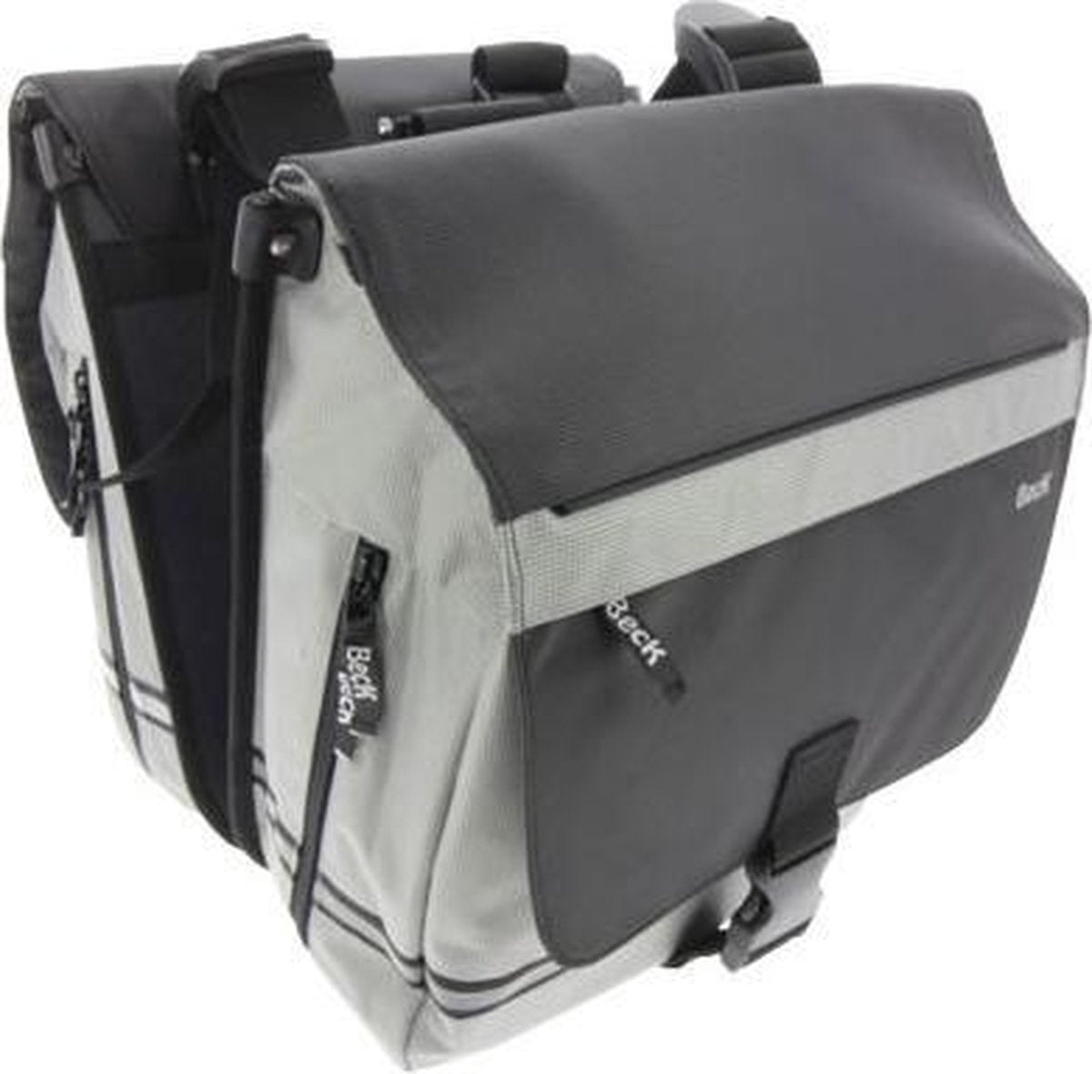 Fietstas Beck Yes 28 liter zilver/zwart