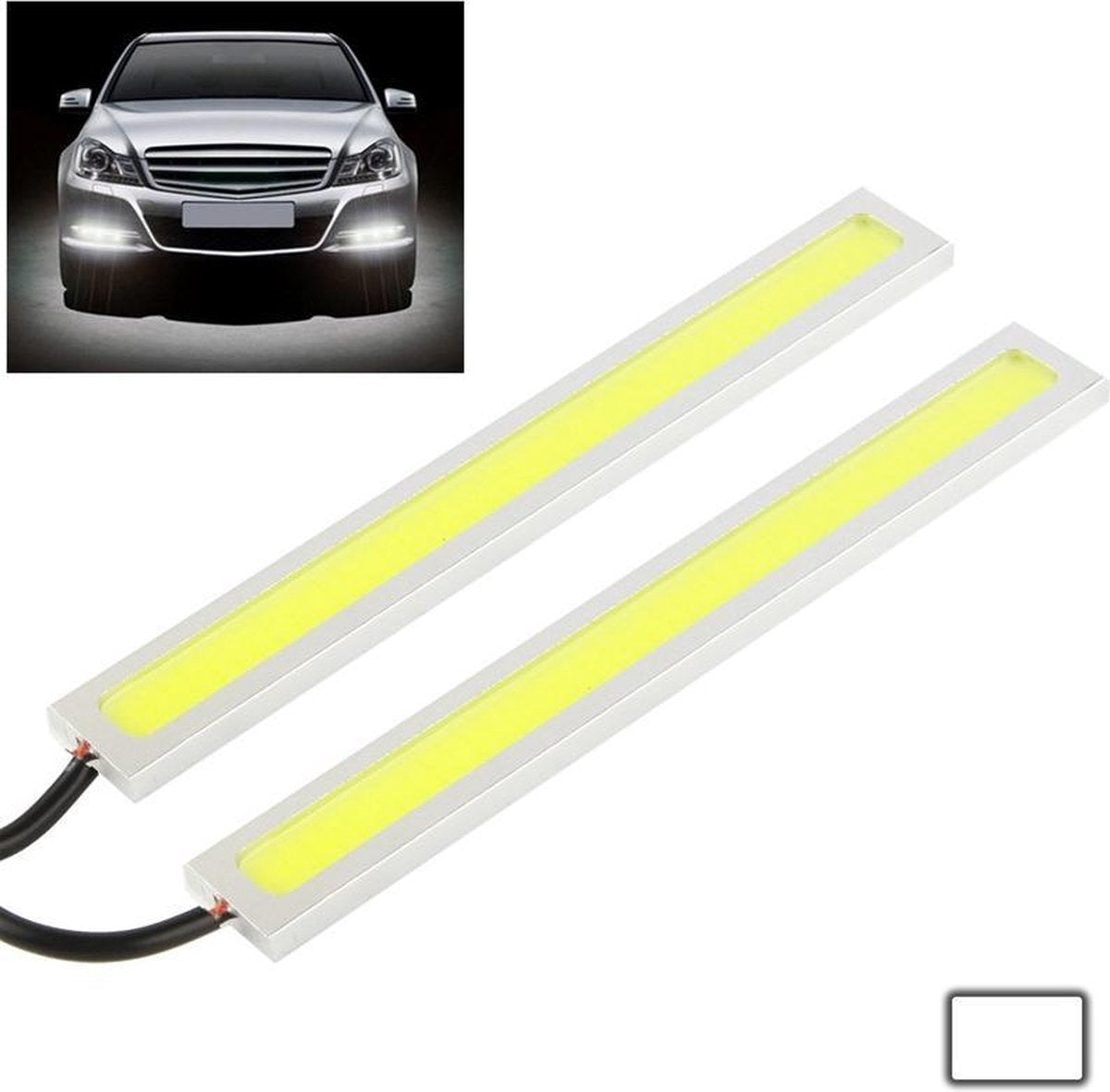 2 x 6 W DIY witte LED-dagrijverlichting / DRL-lamp