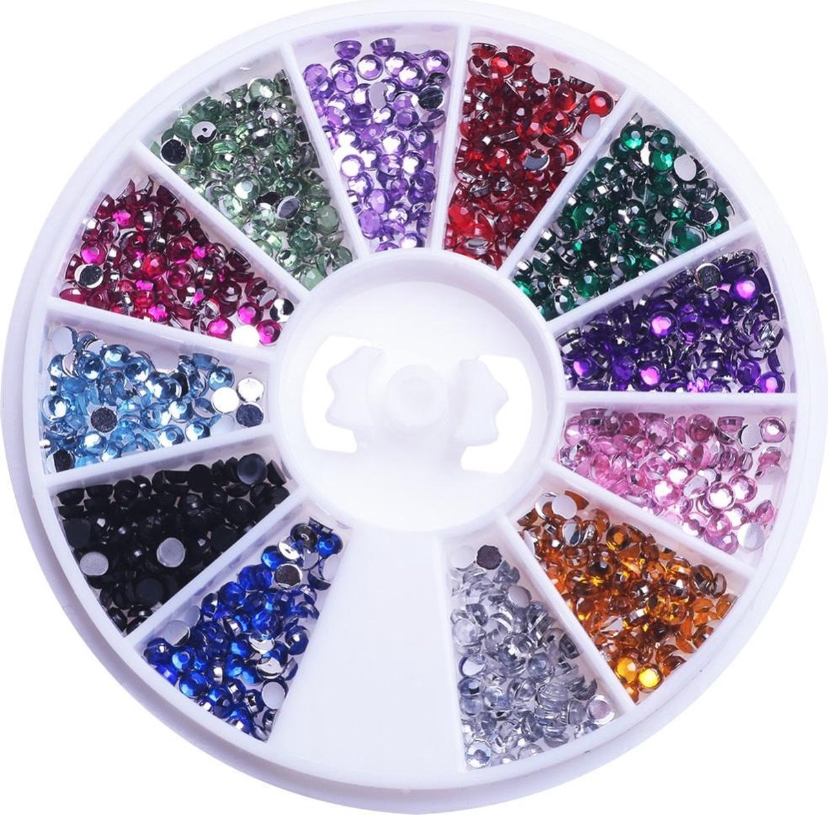 GUAPÀ - Nail Art Rhinestones & Nagel Glitters - Multi Color Wheel