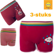 Embrator 3-stuks meisjes Boxershort met opdruk oudroze/roze/fuchsia 86/92