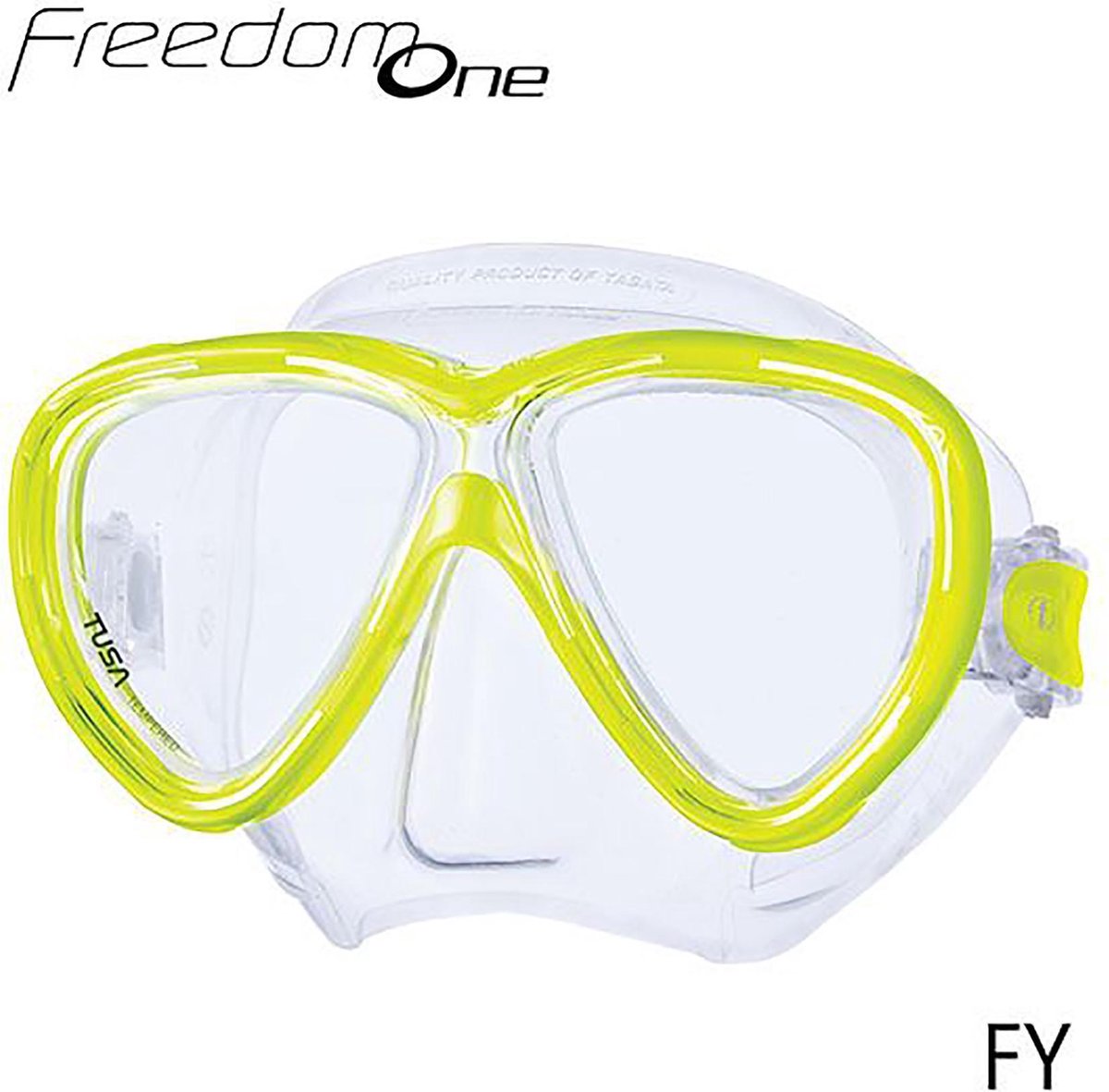 Freedom One Mask transparant siliconen geel frame M-211FY