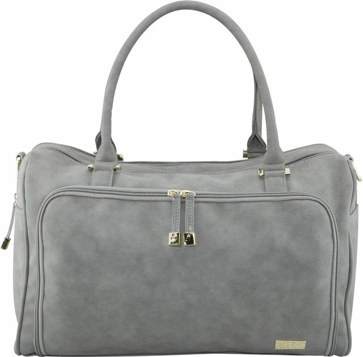Isoki luiertas verzorgingstas Double Zip Satchel Stone Grey / Grijs