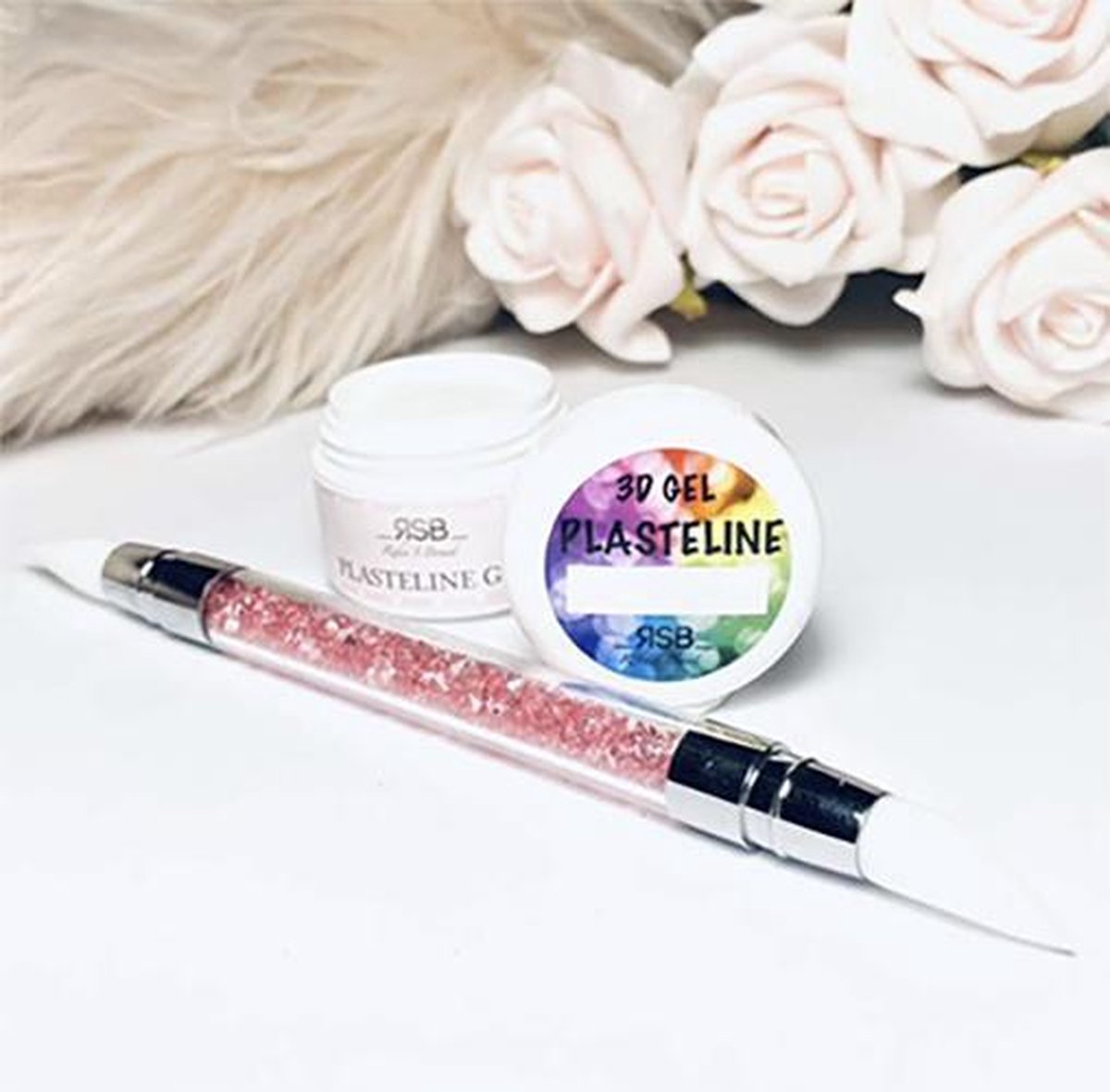 RSB – plastiline 3D gel – wit/white en een siliconenborsten