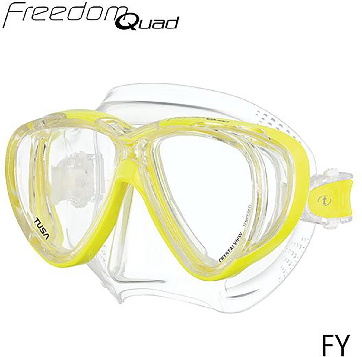 TUSA Freedom Quad duikbril - geel