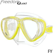 TUSA Freedom Quad duikbril - geel