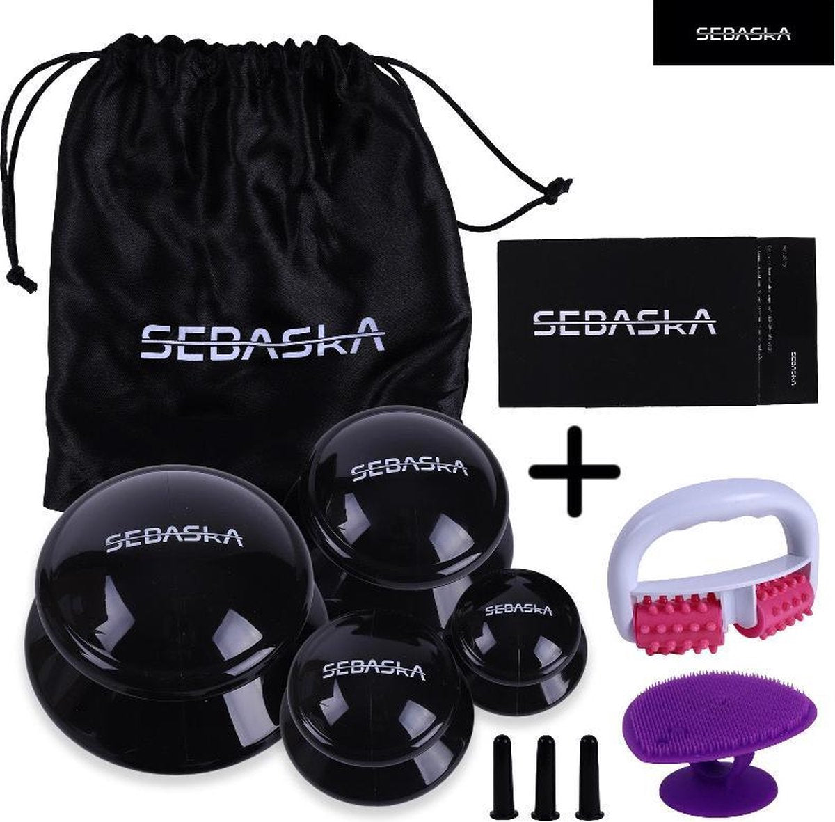 SEBASKA Luxe Cellulite cups - Massage roller - Cupping set massage - Cupping set - Anti cellulite