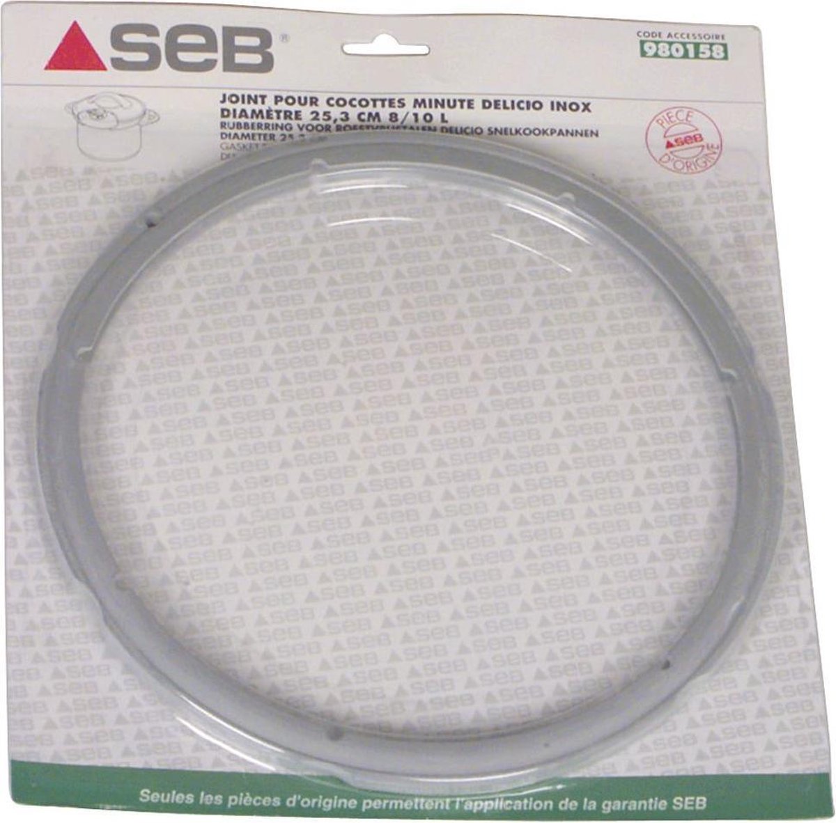 SEB - AFDICHTINGSRUBBER SNELKOOKPAN 8L / 10L - DIAM 253MM - DELICIO - NR 4049736 - 980158