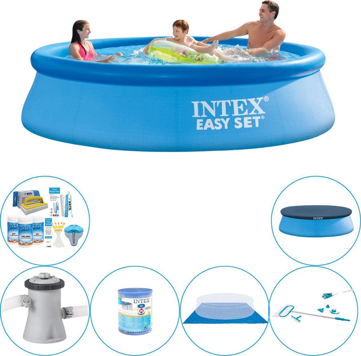 Intex Easy Set Rond 305x76 cm - Zwembad Met Accessoires