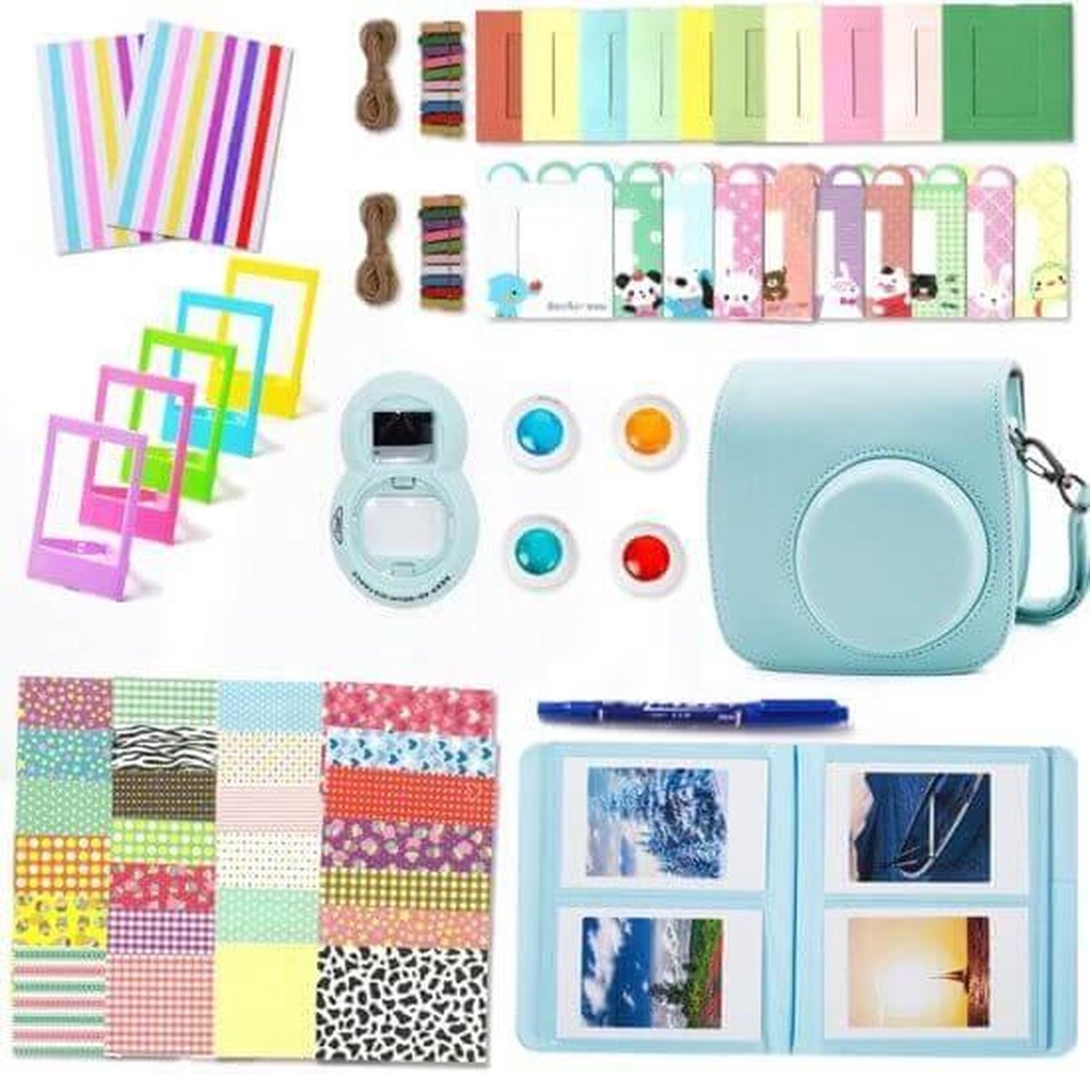 Fujifilm Instax Mini 7/8/9 - Accessoires set  - incl. album/hoesje/draagtas/kleurfilters - 97 delig