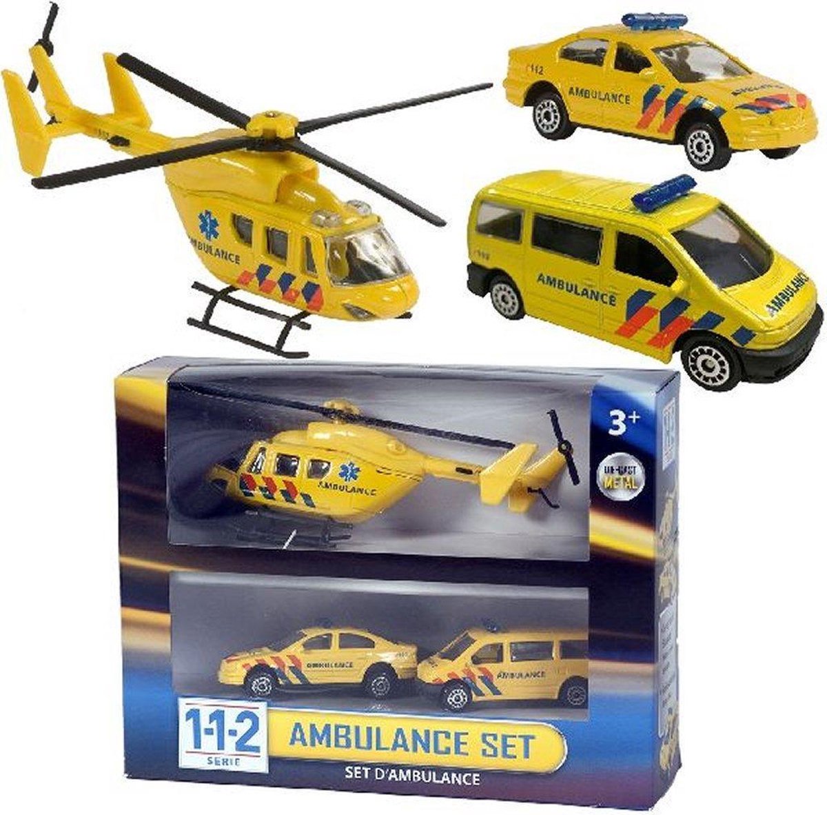 112 Ambulance Speelset 3-delig
