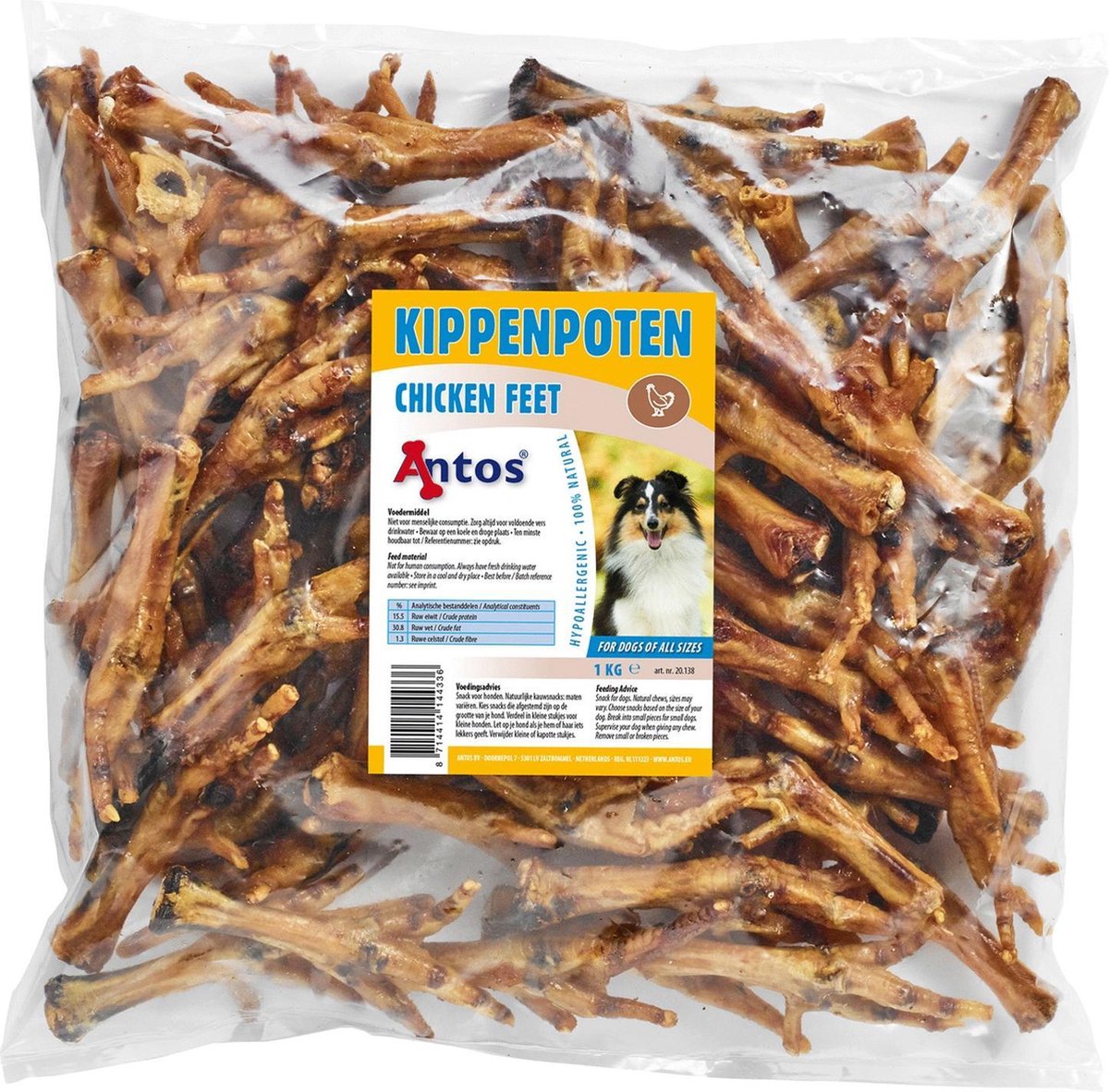 Antos Kippenpoten Gedroogd Kip 1 kg