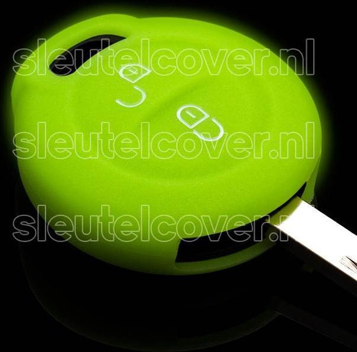 Mitsubishi SleutelCover - Glow in the dark / Silicone sleutelhoesje / beschermhoesje autosleutel