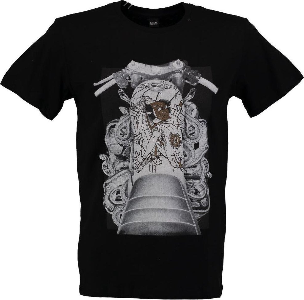 Replay zwart t-shirt valt 1 maat kleiner - Maat M