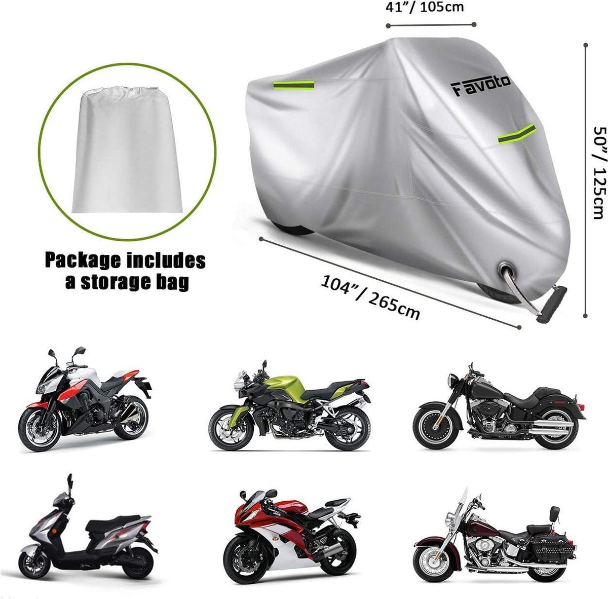 Waterdichte Motorhoes XXXL