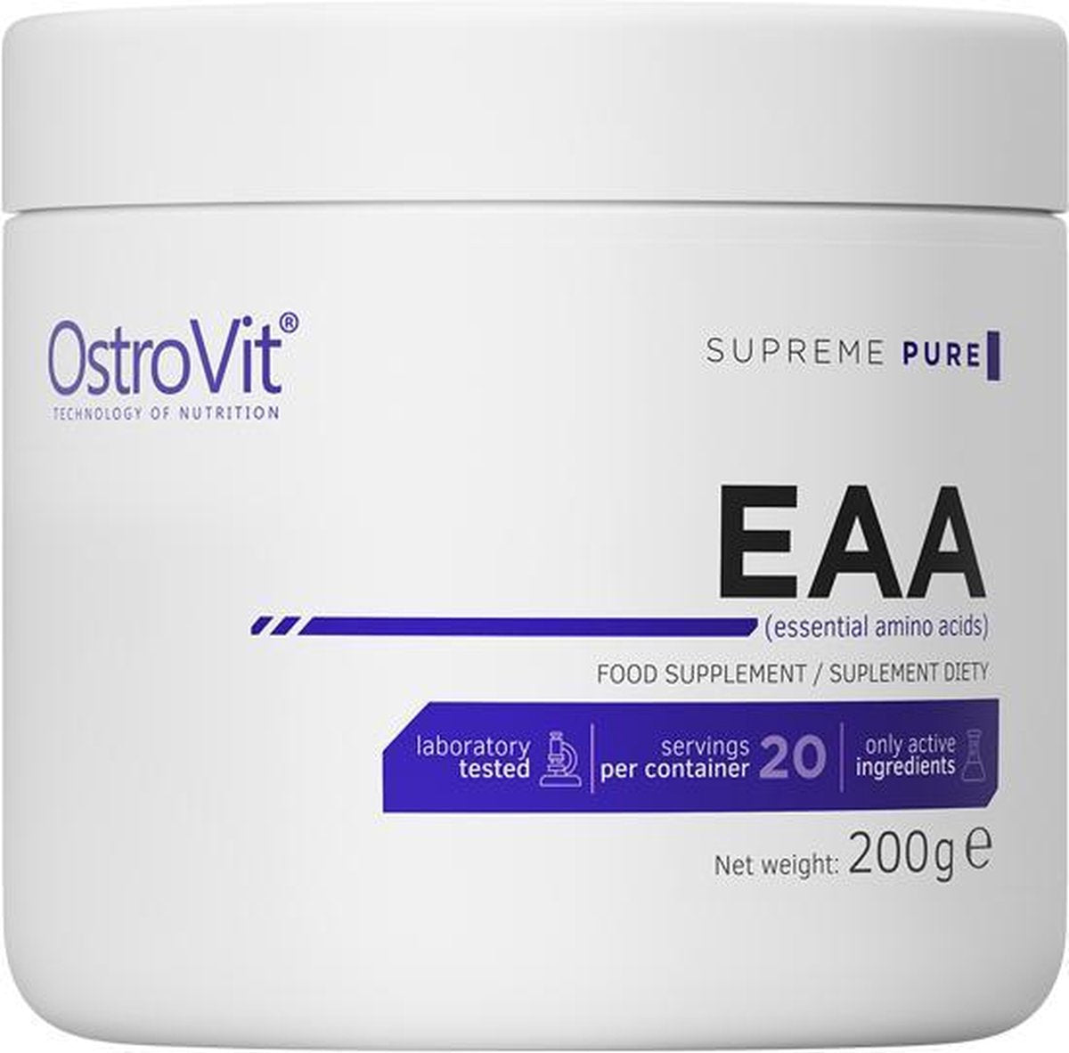 Aminozuren - EAA 200g Ostrovit - Neutraal + GRATIS Bulk Shaker 700ml