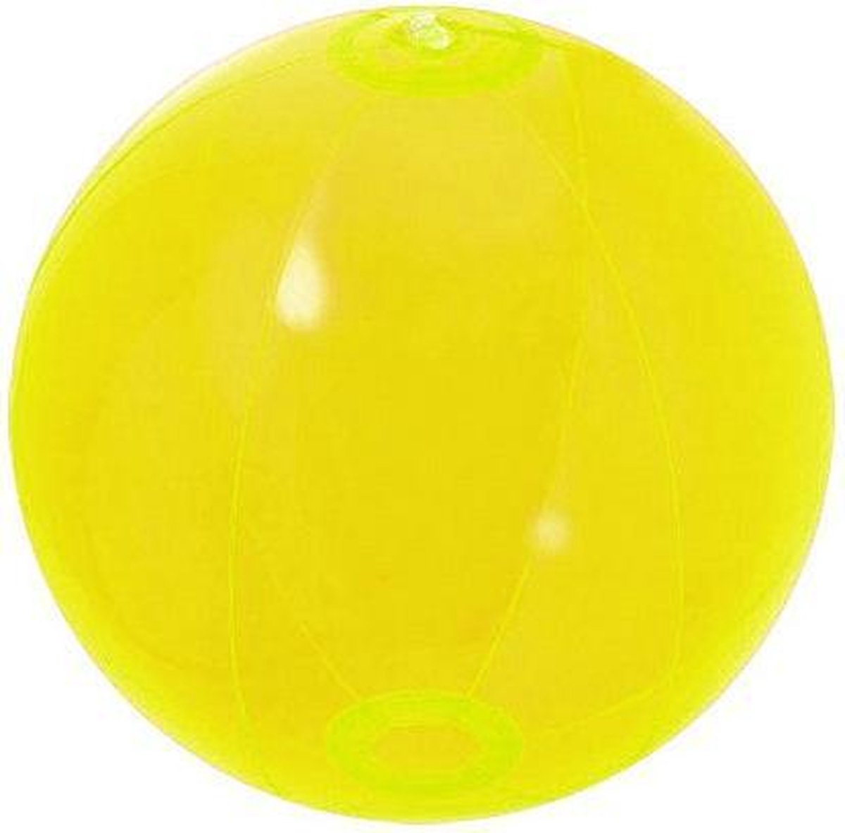 Opblaasbare strandbal neon geel 30 cm