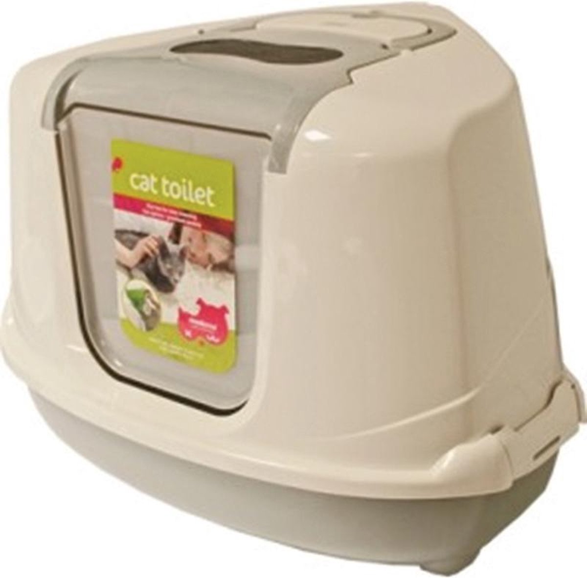 Moderna Hoek Kattenbak Cozy Corner Grijs/Antraciet - 56x45x39 cm