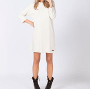 Moscow Whisper White Melange Met Zilver Draad Jurk - Maat M