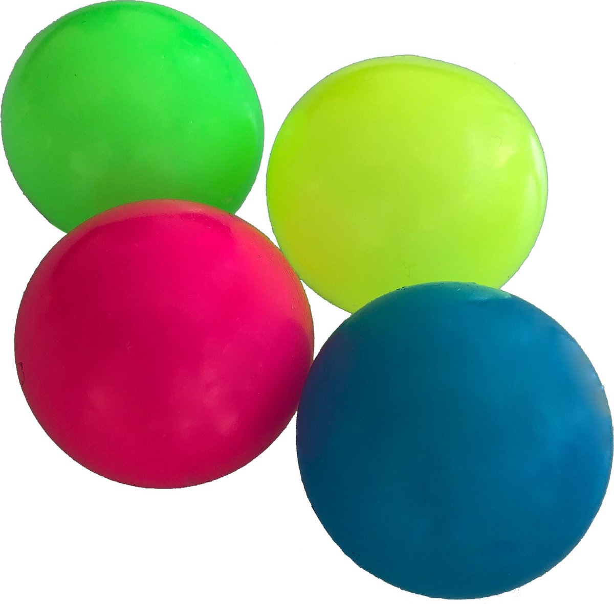 Sticky Balls - Glow in the Dark - Globbles - Mixed - 4 stuks