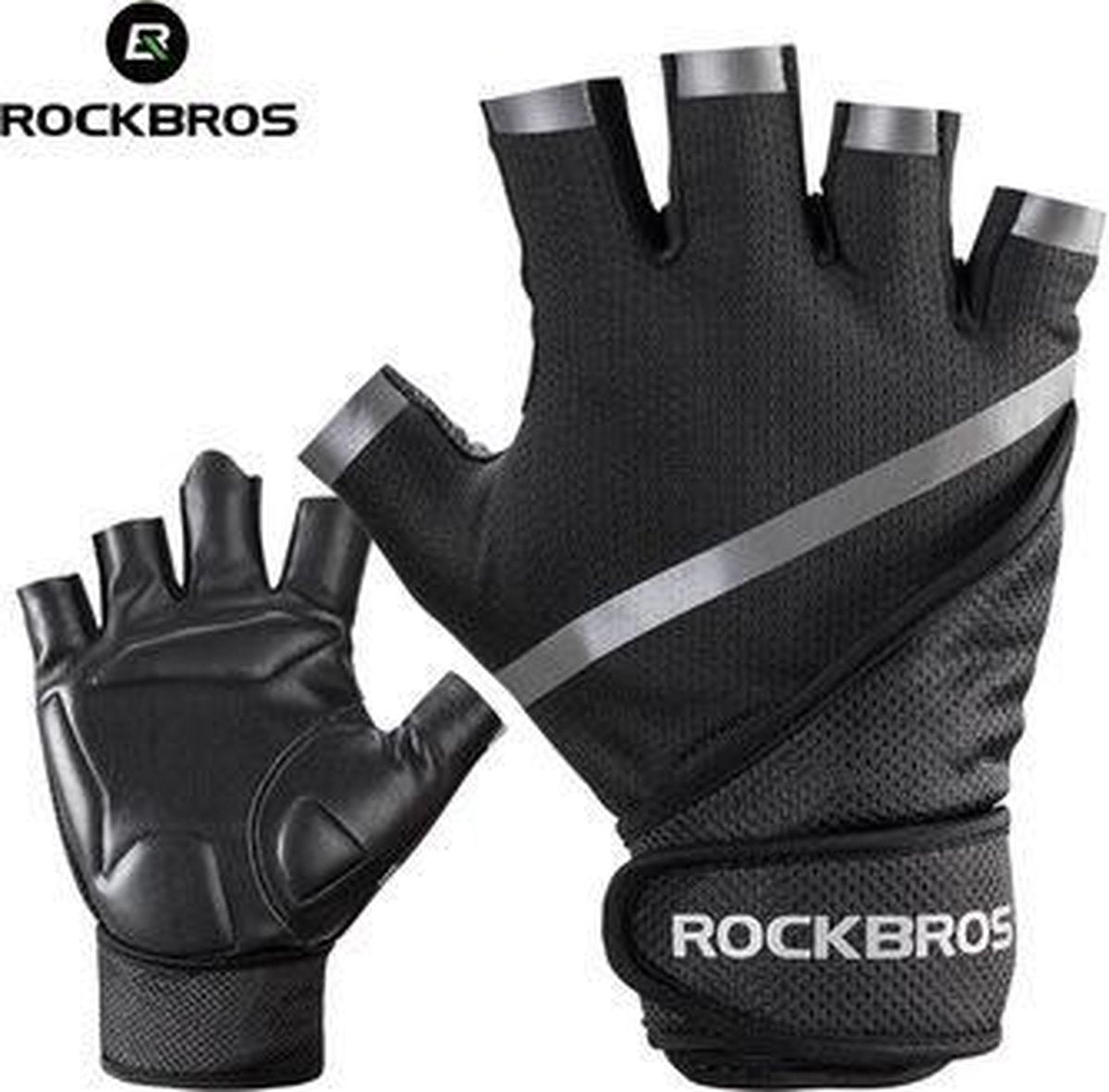 ROCKBROS Gym anti-slip ademende beschermende handschoenen voor fiets en buitensport en bodybuilding voor mannen vrouwen /Gants de protection respirants antidérapants / Gym pour le cyclisme et les sports de plein air la musculation