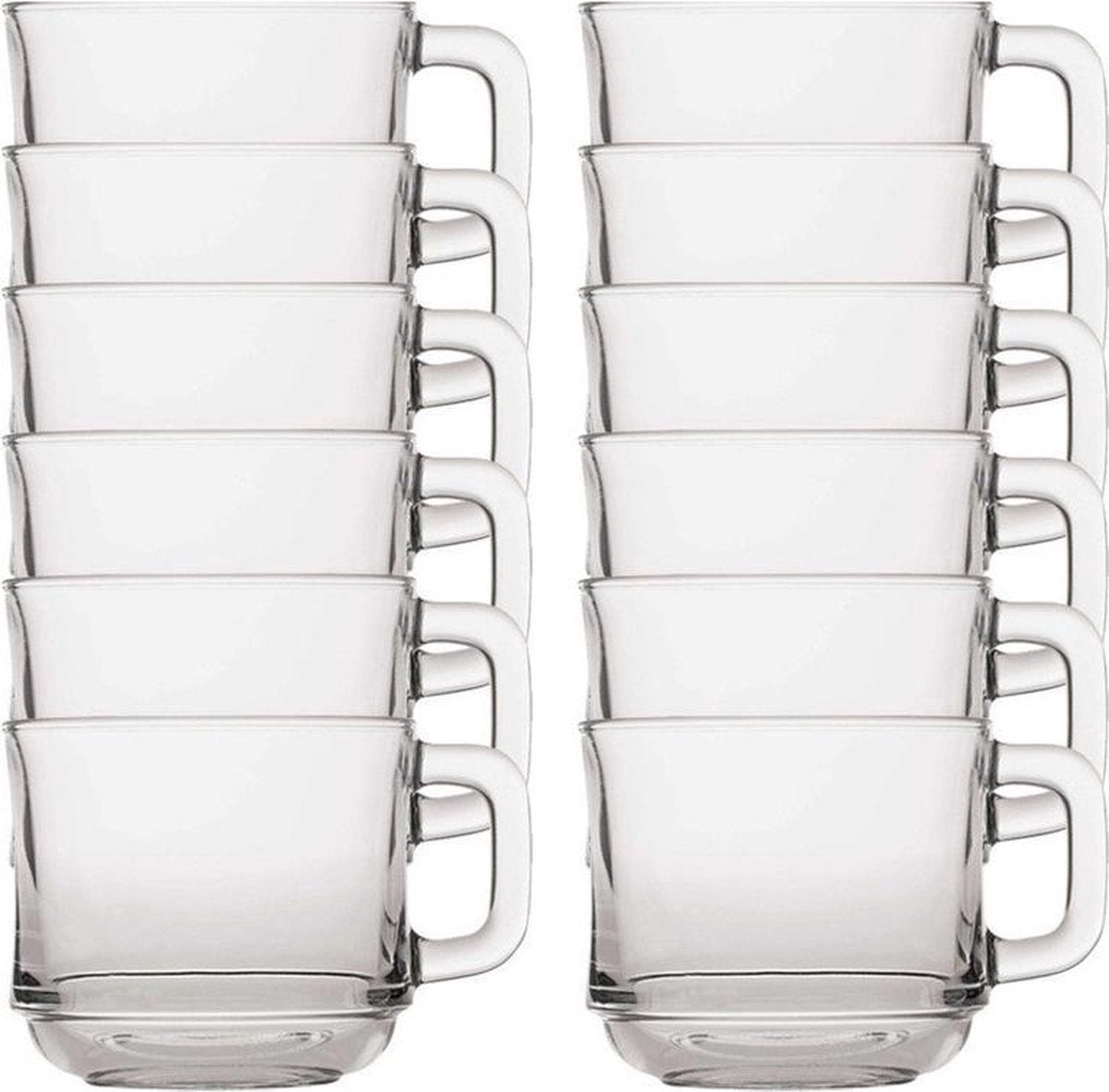 12x Theeglazen/koffieglazen Lys transparant 220 ml