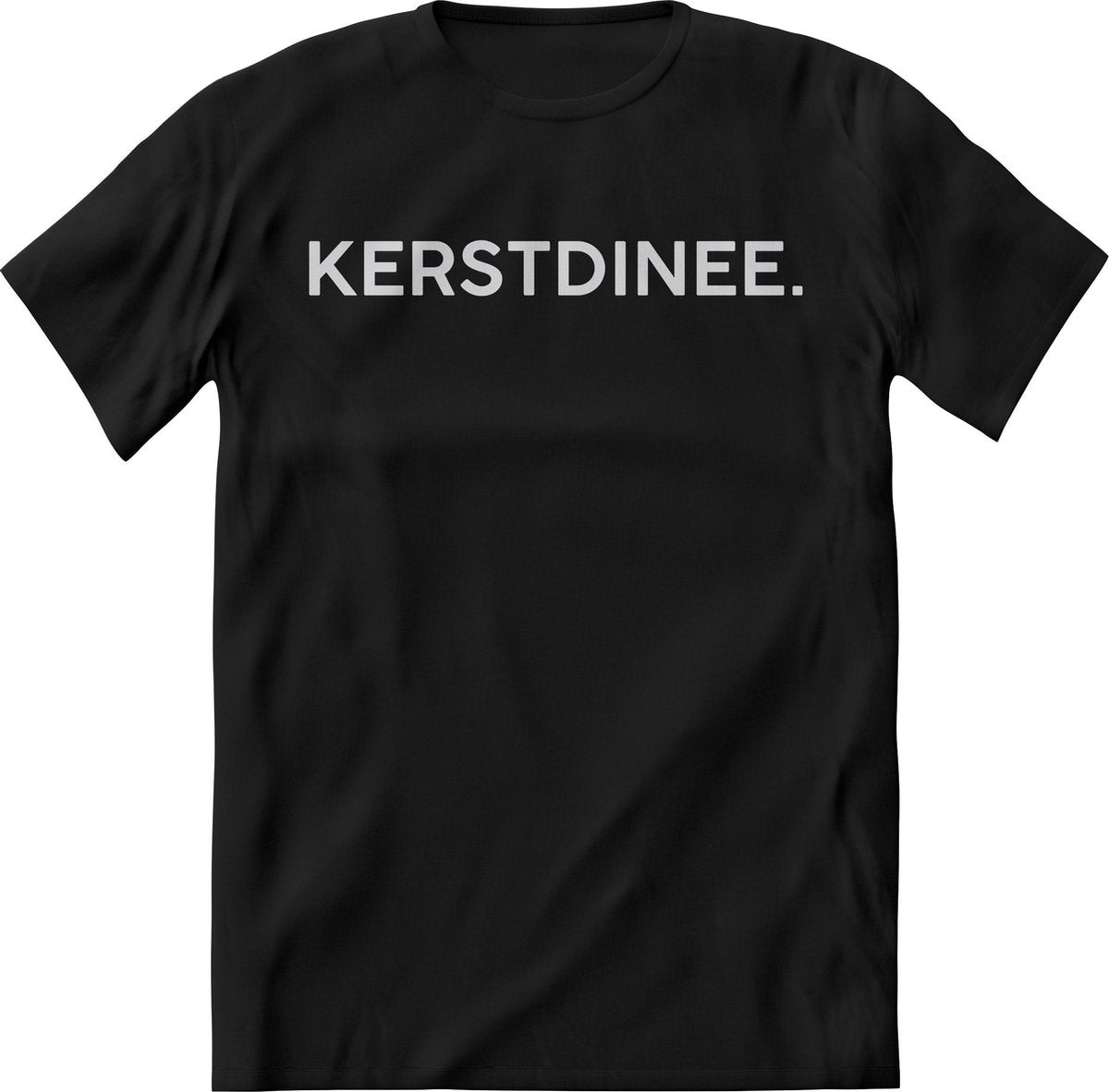 Kerst T-Shirt dames - Kerstdinee -  Gewei – Rendier shirt vrouwen –  Kersttrui – Perfect Fout kerstfeest cadeau tshirt – Kerstballen / kerstboom shirt - Maat XL - Zwart